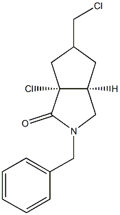 2-benzyl-6a-chloro-5-(chloromethyl)hexahydrocyclopenta[c]pyrrol-1(2H)-one Struktur