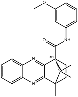 N-(3-methoxyphenyl)-12,15,15-trimethyl-3,10-diazatetracyclo[10.2.1.0~2,11~.0~4,9~]pentadeca-2(11),3,5,7,9-pentaene-1-carboxamide,1214631-10-3,结构式