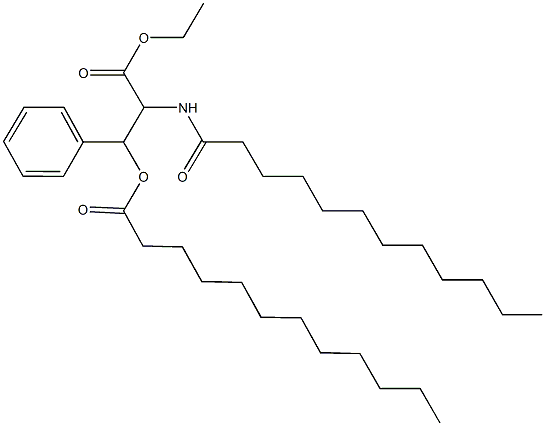 2-(dodecanoylamino)-3-ethoxy-3-oxo-1-phenylpropyl laurate Structure