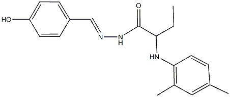 2-(2,4-dimethylanilino)-N'-(4-hydroxybenzylidene)butanohydrazide|