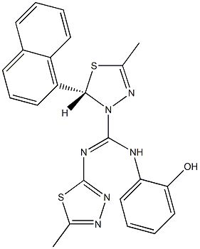 N-(2-hydroxyphenyl)-5-methyl-N'-(5-methyl-1,3,4-thiadiazol-2-yl)-2-(1-naphthyl)-1,3,4-thiadiazole-3(2H)-carboximidamide|