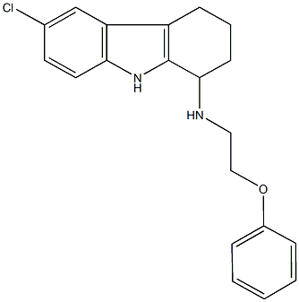 N-(6-chloro-2,3,4,9-tetrahydro-1H-carbazol-1-yl)-N-(2-phenoxyethyl)amine Struktur