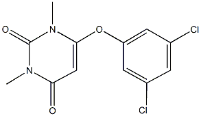 6-(3,5-dichlorophenoxy)-1,3-dimethyl-2,4(1H,3H)-pyrimidinedione Structure