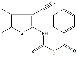 N-benzoyl-N'-(3-cyano-4,5-dimethyl-2-thienyl)thiourea Structure