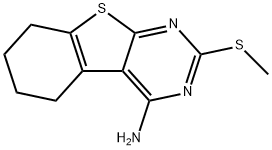 2-(methylsulfanyl)-5,6,7,8-tetrahydro[1]benzothieno[2,3-d]pyrimidin-4-ylamine,121746-14-3,结构式