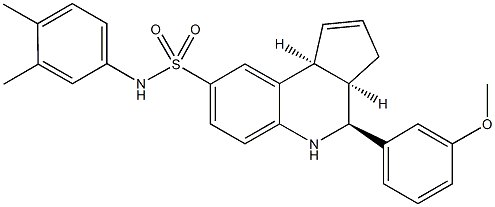 N-(3,4-dimethylphenyl)-4-(3-methoxyphenyl)-3a,4,5,9b-tetrahydro-3H-cyclopenta[c]quinoline-8-sulfonamide Structure