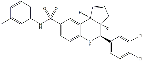 4-(3,4-dichlorophenyl)-N-(3-methylphenyl)-3a,4,5,9b-tetrahydro-3H-cyclopenta[c]quinoline-8-sulfonamide Struktur