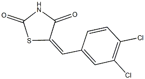 5-(3,4-dichlorobenzylidene)-1,3-thiazolidine-2,4-dione 化学構造式