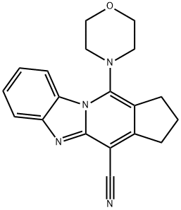 11-(4-morpholinyl)-2,3-dihydro-1H-cyclopenta[4,5]pyrido[1,2-a]benzimidazole-4-carbonitrile Structure