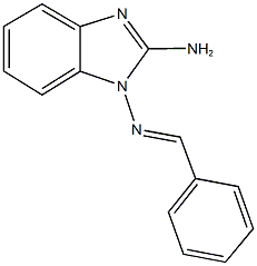 N-(2-amino-1H-benzimidazol-1-yl)-N-benzylideneamine,122128-68-1,结构式