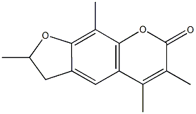 2,5,6,9-tetramethyl-2,3-dihydro-7H-furo[3,2-g]chromen-7-one 化学構造式