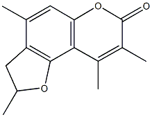 2,4,8,9-tetramethyl-2,3-dihydro-7H-furo[2,3-f]chromen-7-one 结构式