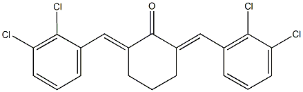 2,6-bis(2,3-dichlorobenzylidene)cyclohexanone,1225487-69-3,结构式