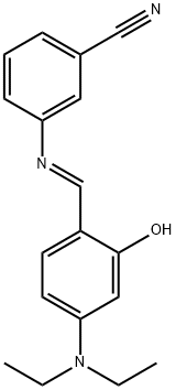 3-{[4-(diethylamino)-2-hydroxybenzylidene]amino}benzonitrile 结构式