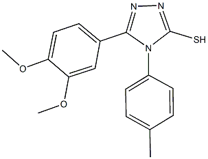 5-(3,4-dimethoxyphenyl)-4-(4-methylphenyl)-4H-1,2,4-triazol-3-yl hydrosulfide Structure