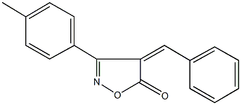 4-benzylidene-3-(4-methylphenyl)-5(4H)-isoxazolone 化学構造式