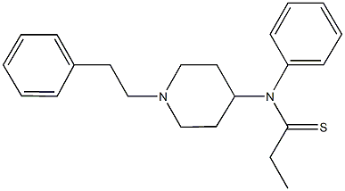 N-phenyl-N-[1-(2-phenylethyl)-4-piperidinyl]propanethioamide Structure