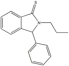 3-phenyl-2-propyl-1-isoindolinethione 化学構造式