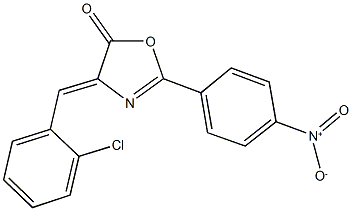 4-(2-chlorobenzylidene)-2-{4-nitrophenyl}-1,3-oxazol-5(4H)-one,1236002-50-8,结构式