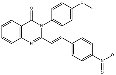 2-(2-{4-nitrophenyl}vinyl)-3-(4-methoxyphenyl)-4(3H)-quinazolinone Structure