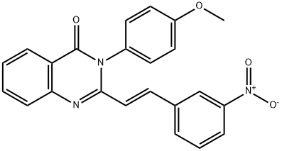 2-(2-{3-nitrophenyl}vinyl)-3-(4-methoxyphenyl)-4(3H)-quinazolinone,1237743-85-9,结构式