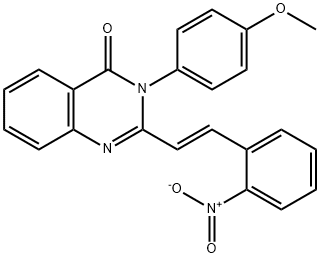2-(2-{2-nitrophenyl}vinyl)-3-(4-methoxyphenyl)-4(3H)-quinazolinone Structure