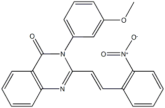 2-(2-{2-nitrophenyl}vinyl)-3-(3-methoxyphenyl)-4(3H)-quinazolinone Structure