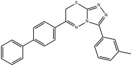 6-[1,1'-biphenyl]-4-yl-3-(3-methylphenyl)-7H-[1,2,4]triazolo[3,4-b][1,3,4]thiadiazine Structure