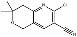 2-chloro-7,7-dimethyl-7,8-dihydro-5H-pyrano[4,3-b]pyridine-3-carbonitrile Structure