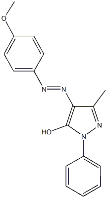 4-[(4-methoxyphenyl)diazenyl]-3-methyl-1-phenyl-1H-pyrazol-5-ol,1240244-96-5,结构式