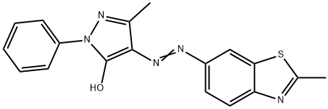 3-methyl-4-[(2-methyl-1,3-benzothiazol-6-yl)diazenyl]-1-phenyl-1H-pyrazol-5-ol Structure