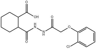 2-({2-[(2-chlorophenoxy)acetyl]hydrazino}carbonyl)cyclohexanecarboxylic acid Structure