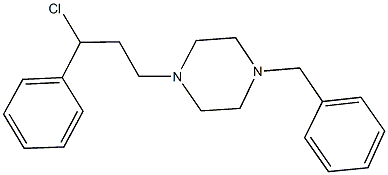 1-benzyl-4-(3-chloro-3-phenylpropyl)piperazine 结构式