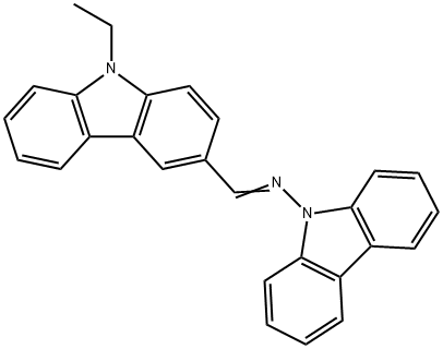 N-(9H-carbazol-9-yl)-N-[(9-ethyl-9H-carbazol-3-yl)methylene]amine Structure