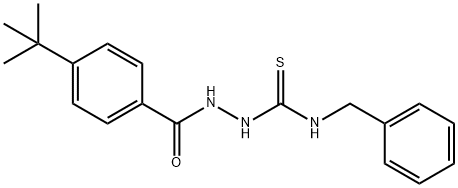 N-benzyl-2-(4-tert-butylbenzoyl)hydrazinecarbothioamide Struktur