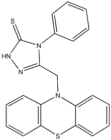 5-(10H-phenothiazin-10-ylmethyl)-4-phenyl-2,4-dihydro-3H-1,2,4-triazole-3-thione Structure