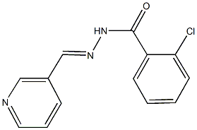 2-chloro-N'-(3-pyridinylmethylene)benzohydrazide Structure