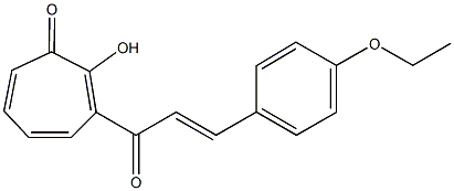 3-[3-(4-ethoxyphenyl)acryloyl]-2-hydroxy-2,4,6-cycloheptatrien-1-one Struktur