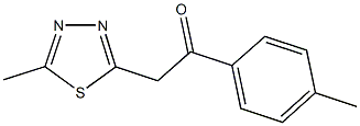 1-(4-methylphenyl)-2-(5-methyl-1,3,4-thiadiazol-2-yl)ethanone Struktur