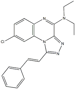 8-chloro-N,N-diethyl-1-(2-phenylvinyl)[1,2,4]triazolo[4,3-a]quinoxalin-4-amine 化学構造式