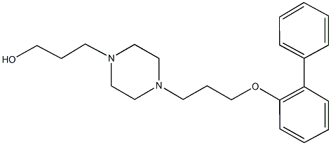 3-{4-[3-([1,1'-biphenyl]-2-yloxy)propyl]-1-piperazinyl}-1-propanol 结构式