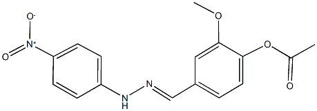 4-(2-{4-nitrophenyl}carbohydrazonoyl)-2-methoxyphenyl acetate|