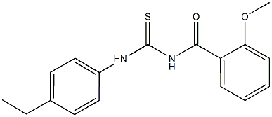 N-(4-ethylphenyl)-N'-(2-methoxybenzoyl)thiourea Structure