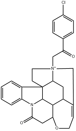 17-[2-(4-chlorophenyl)-2-oxoethyl]-9-oxo-12-oxa-8-aza-17-azoniaheptacyclo[15.5.2.0~1,18~.0~2,7~.0~8,22~.0~11,21~.0~15,20~]tetracosa-2,4,6,14-tetraene,1259364-89-0,结构式