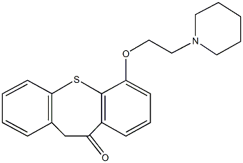 6-[2-(1-piperidinyl)ethoxy]dibenzo[b,f]thiepin-10(11H)-one 结构式