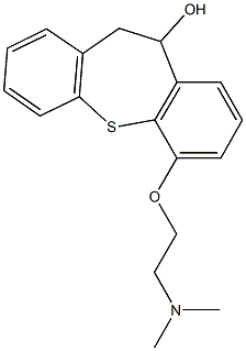 6-[2-(dimethylamino)ethoxy]-10,11-dihydrodibenzo[b,f]thiepin-10-ol 化学構造式