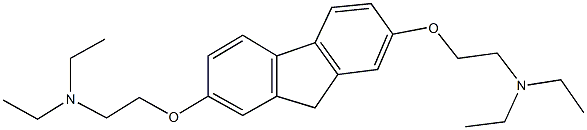 2-({7-[2-(diethylamino)ethoxy]-9H-fluoren-2-yl}oxy)-N,N-diethylethanamine 化学構造式