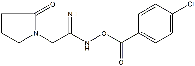 N-[(4-chlorobenzoyl)oxy]-2-(2-oxo-1-pyrrolidinyl)ethanimidamide,126145-42-4,结构式