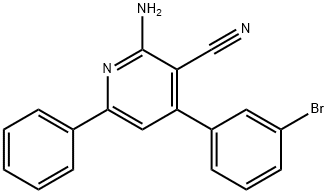 2-amino-4-(3-bromophenyl)-6-phenylnicotinonitrile Structure