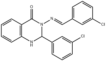 3-[(3-chlorobenzylidene)amino]-2-(3-chlorophenyl)-2,3-dihydro-4(1H)-quinazolinone|